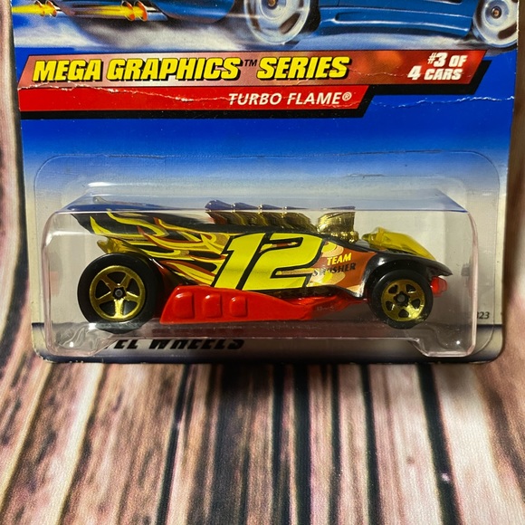 Hot Wheels 1998 Mega Graphics Series #3 of 4 Cars. Turbo Flame. - Picture 2 of 13